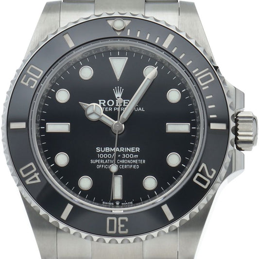 Rolex Submariner Watch SS Black Polished