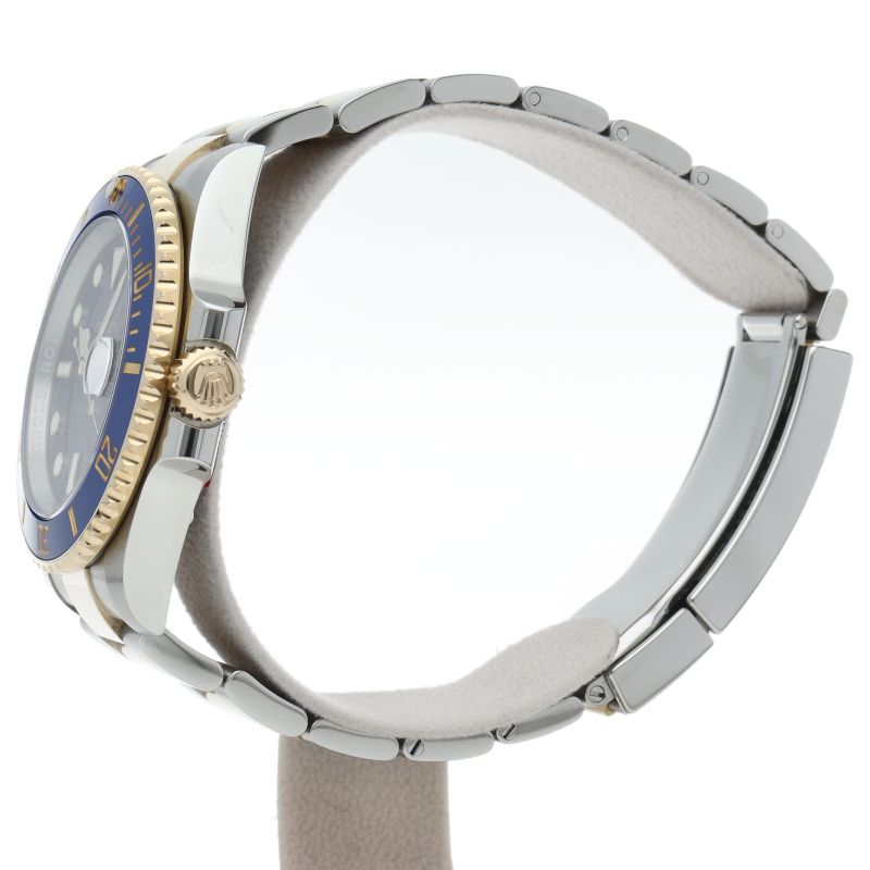 Rolex Submariner Date Watch Blue Box 18k Yellow Gold SS Polished — view 3