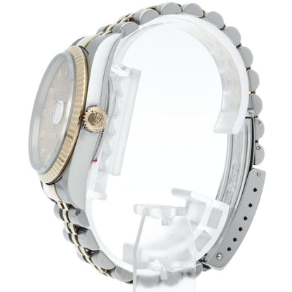 Rolex Datejust Watch Diamond Computer Dial 18k Yellow Gold SS — view 3