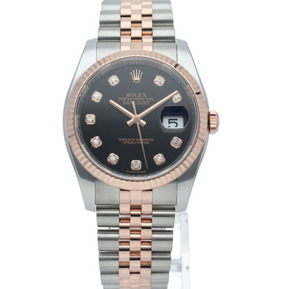 Rolex Datejust 36 Watch Diamond Box 18k Pink Gold SS — view 2