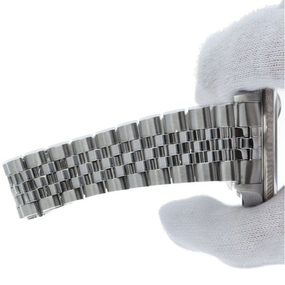 Rolex Datejust Watch Diamond 18k White Gold SS Black Polished 20 — view 6