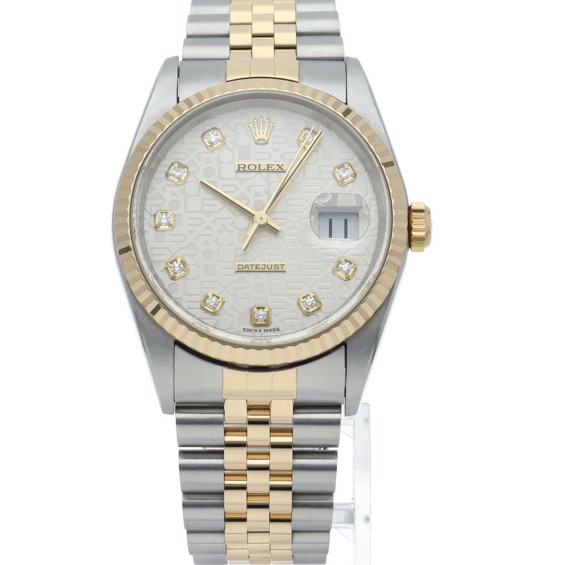 Rolex Datejust Watch Diamond Computer Dial 18k Yellow Gold SS — view 2