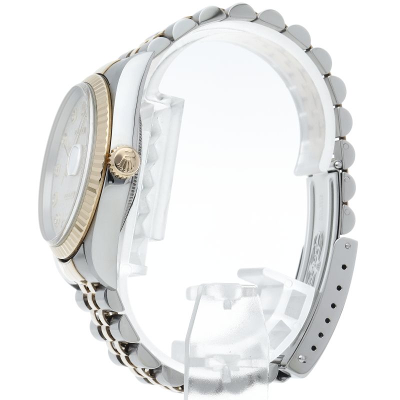 Rolex Datejust Watch Diamond Computer Dial 18k Yellow Gold SS — view 3