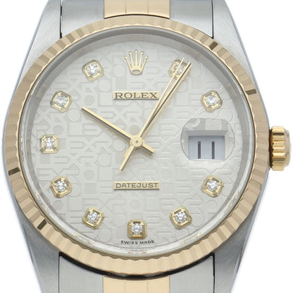 Rolex Datejust Watch Diamond Computer Dial 18k Yellow Gold SS