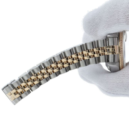 Rolex Datejust Watch Diamond Houndstooth Dial 18k Yellow Gold SS — view 6