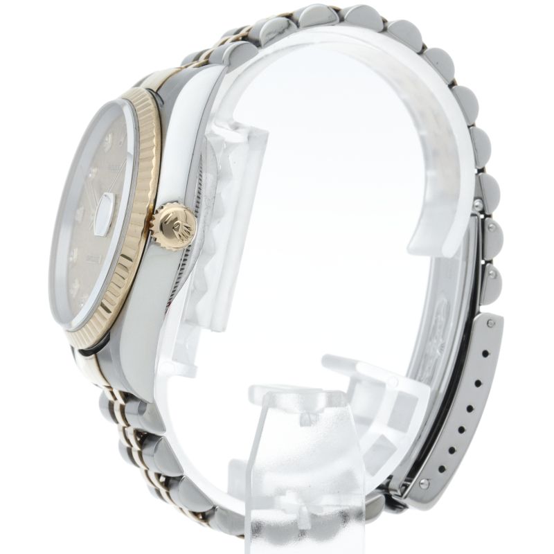 Rolex Datejust Watch Diamond Computer Dial 18k Yellow Gold SS — view 3