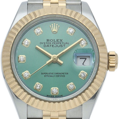 Rolex Datejust 28 Watch Jubilee Diamond Mint Green Tapestry