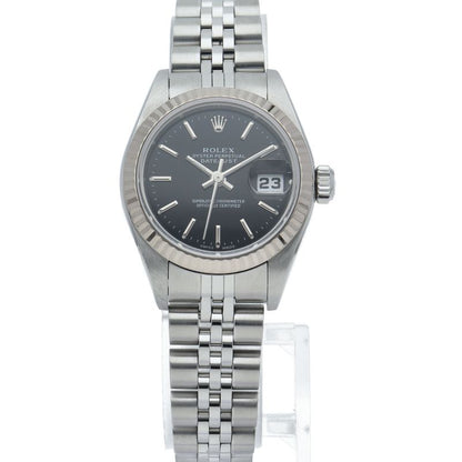 Rolex Datejust Watch 18k White Gold SS Black Polished — view 2