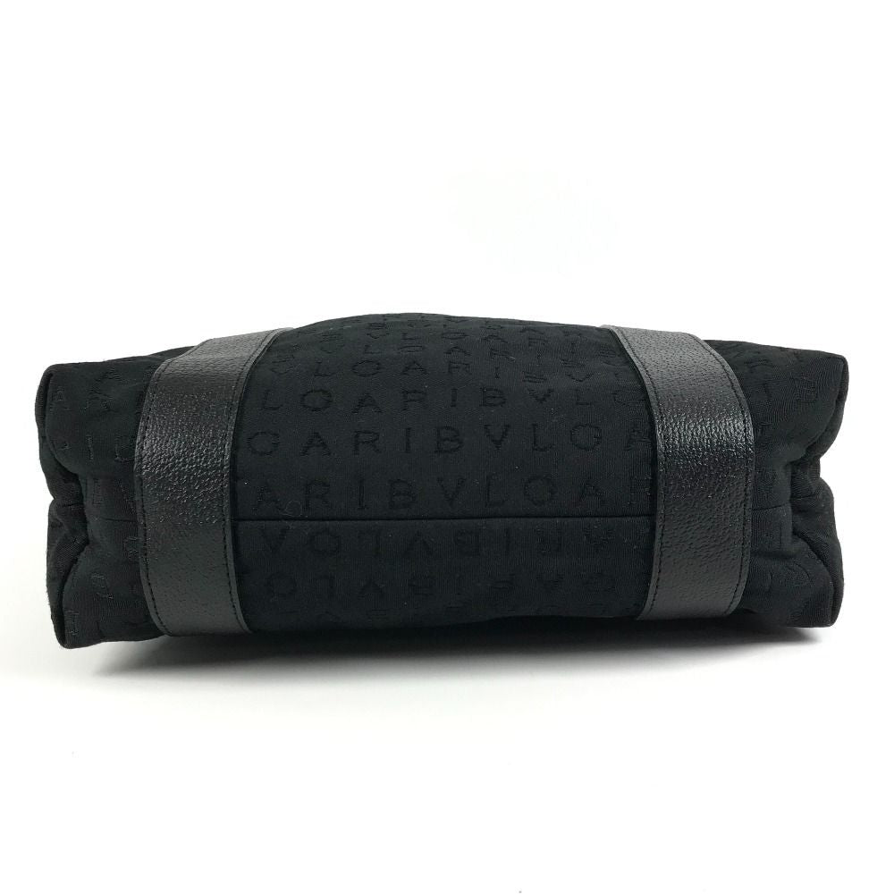 Bvlgari Handbag Logo Mania Pouch Leather Canvas Black — view 6