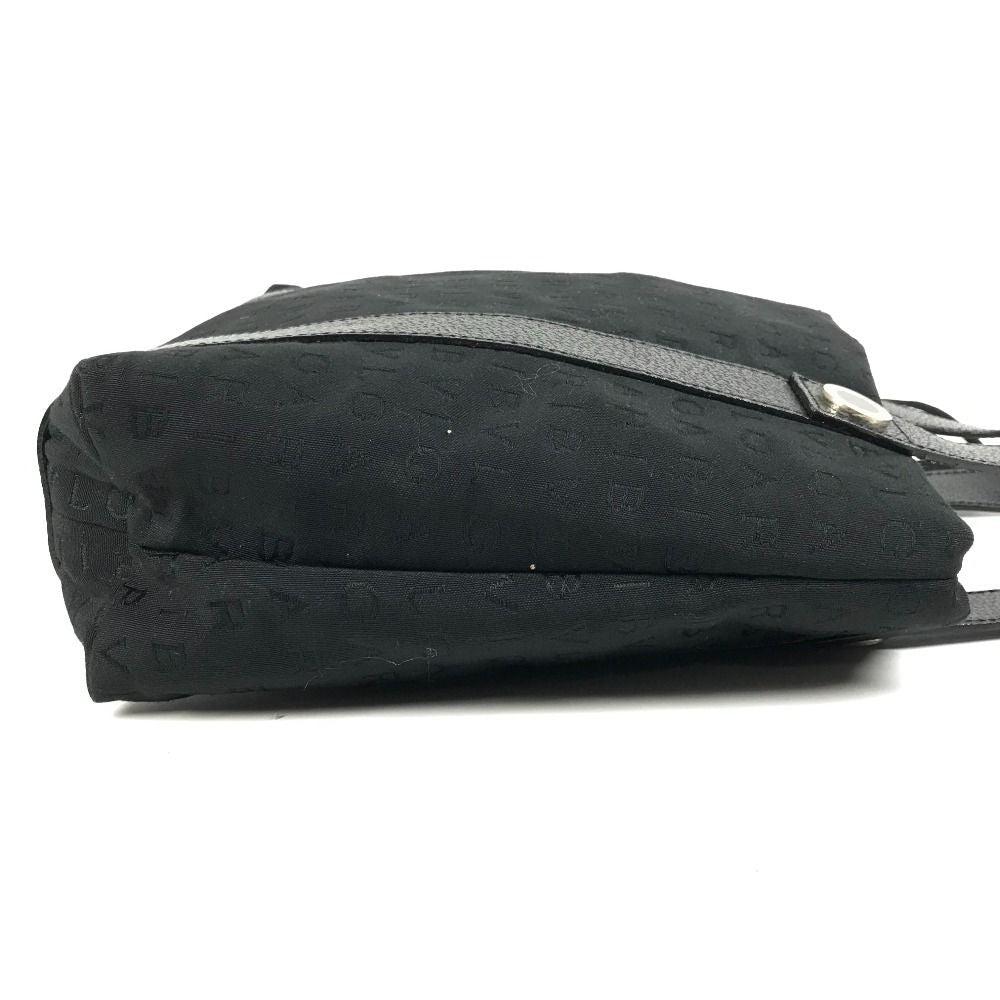 Bvlgari Handbag Logo Mania Pouch Leather Canvas Black — view 4