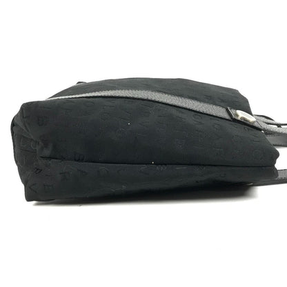Bvlgari Handbag Logo Mania Pouch Leather Canvas Black — view 4