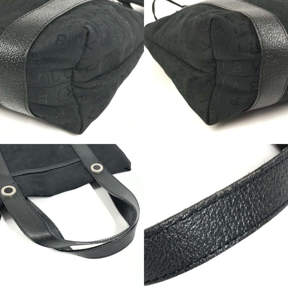 Bvlgari Handbag Logo Mania Pouch Leather Canvas Black — view 7