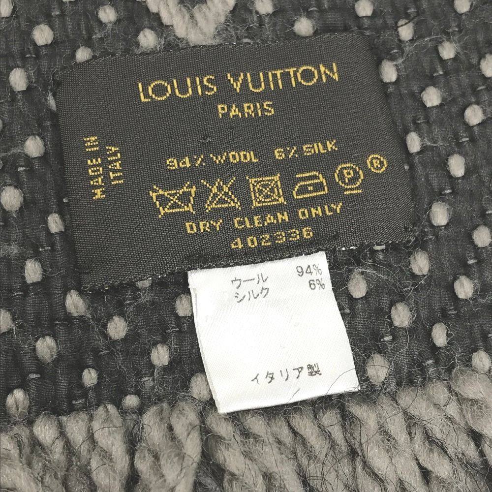 Louis Vuitton Scarf Echarpe Logo Mania Wool Gray — view 4