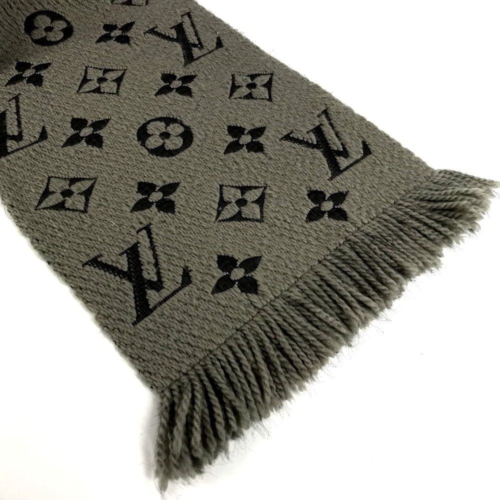 Louis Vuitton Scarf Echarpe Logo Mania Wool Gray — view 5