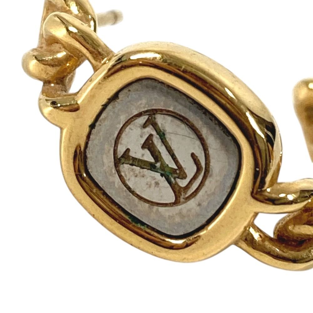Louis Vuitton Earrings ID Chain Motif Metal Gold — view 4