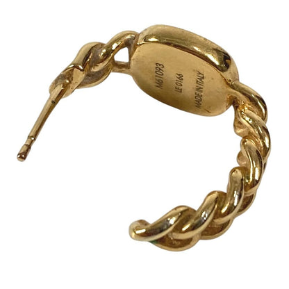 Louis Vuitton Earrings ID Chain Motif Metal Gold — view 3