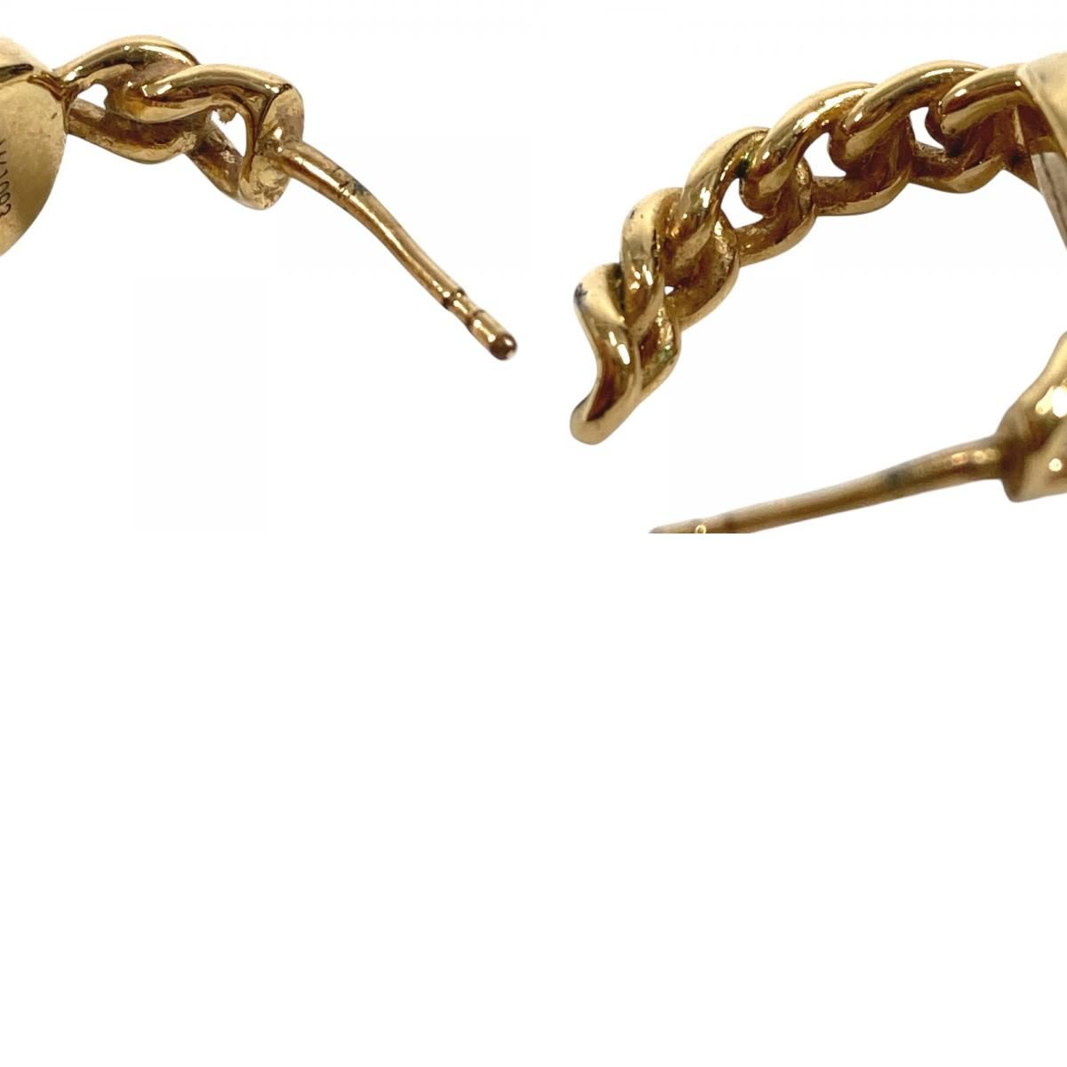 Louis Vuitton Earrings ID Chain Motif Metal Gold — view 9