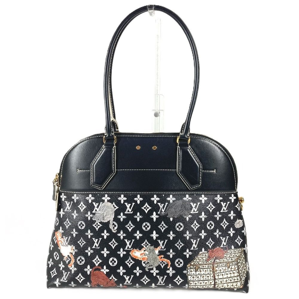 Louis Vuitton Shoulder Bag Alma Staple Leather Noir Black — view 3