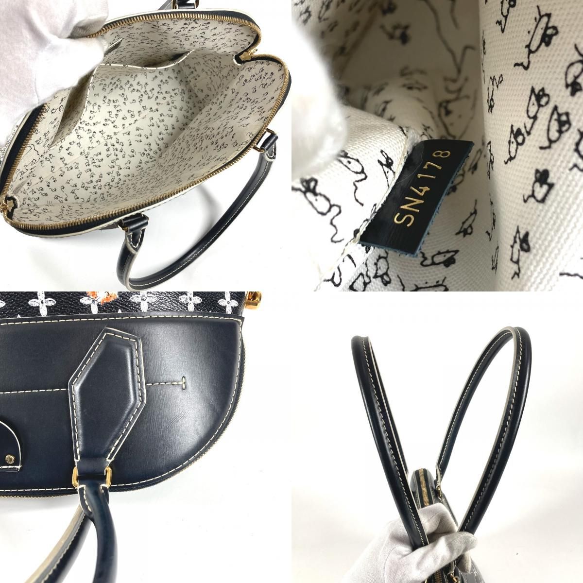 Louis Vuitton Shoulder Bag Alma Staple Leather Noir Black — view 8