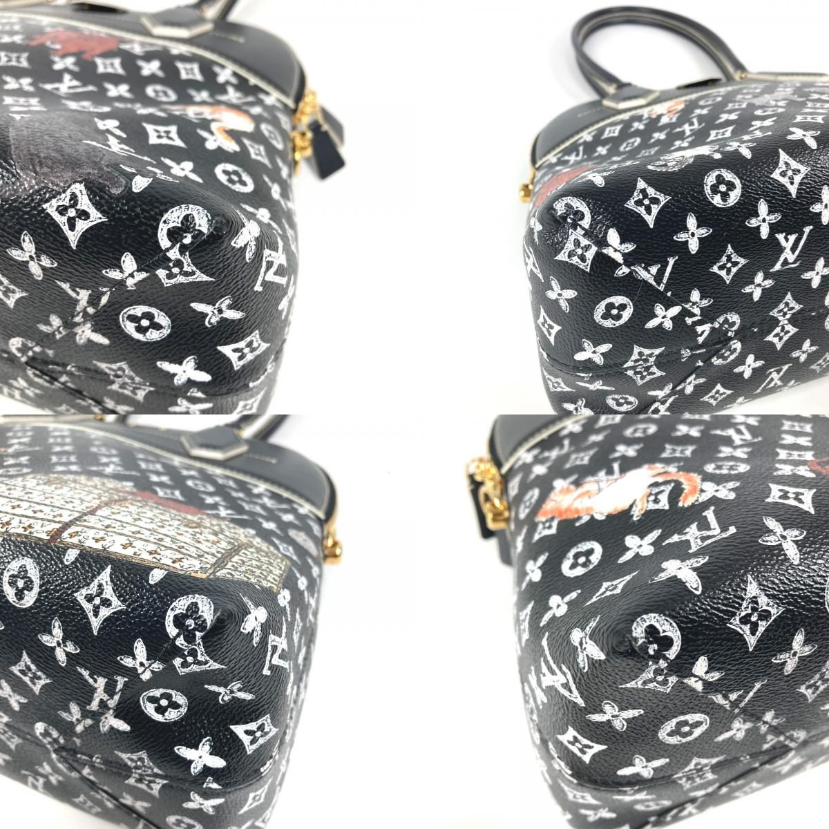 Louis Vuitton Shoulder Bag Alma Staple Leather Noir Black — view 7