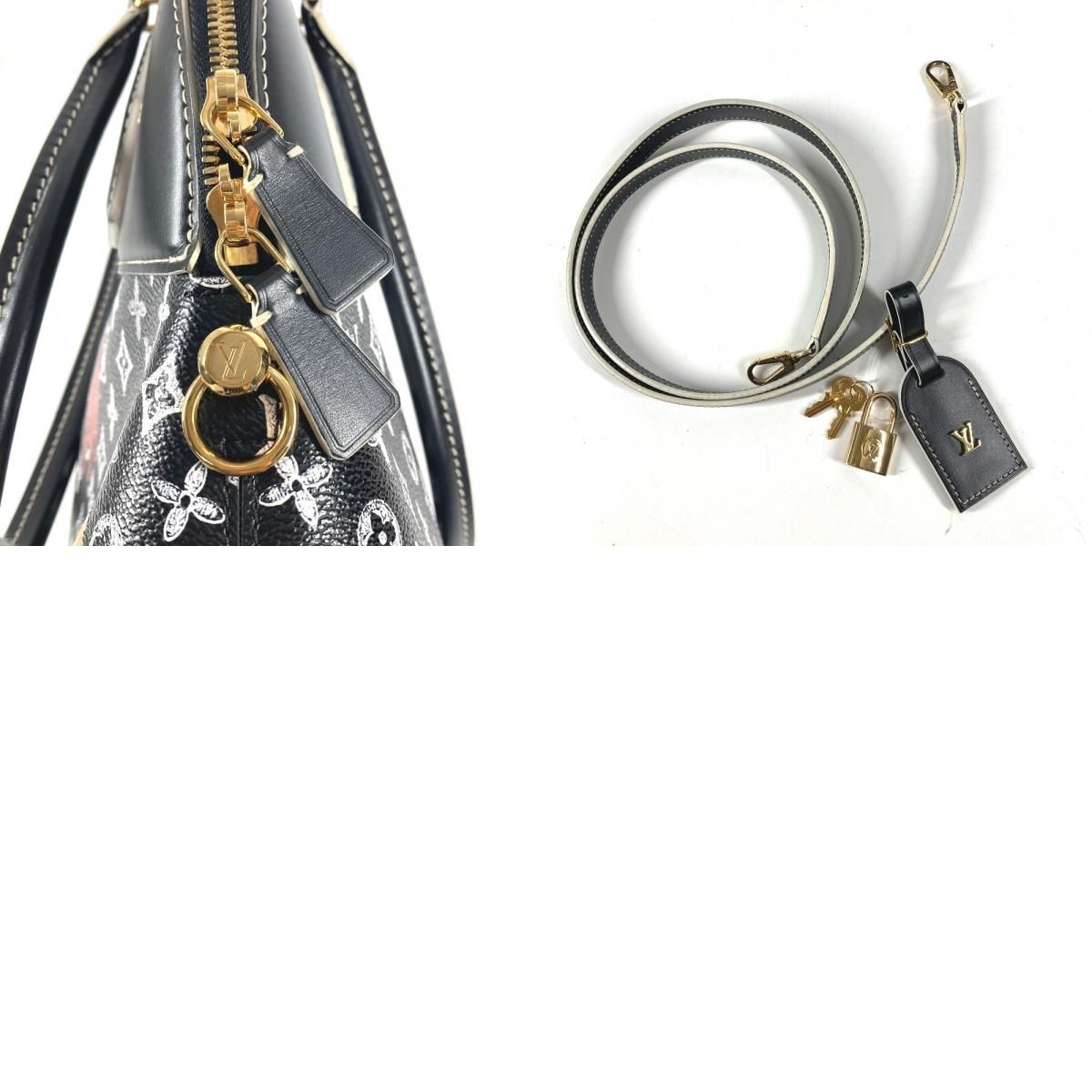 Louis Vuitton Shoulder Bag Alma Staple Leather Noir Black — view 9