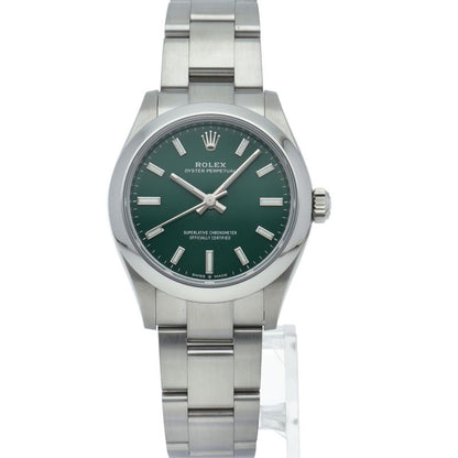 Rolex Oyster Perpetual 31 Watch Green Box SS Polished — view 2
