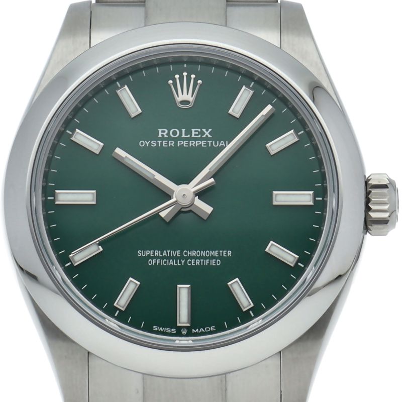 Rolex Oyster Perpetual 31 Watch Green Box SS Polished