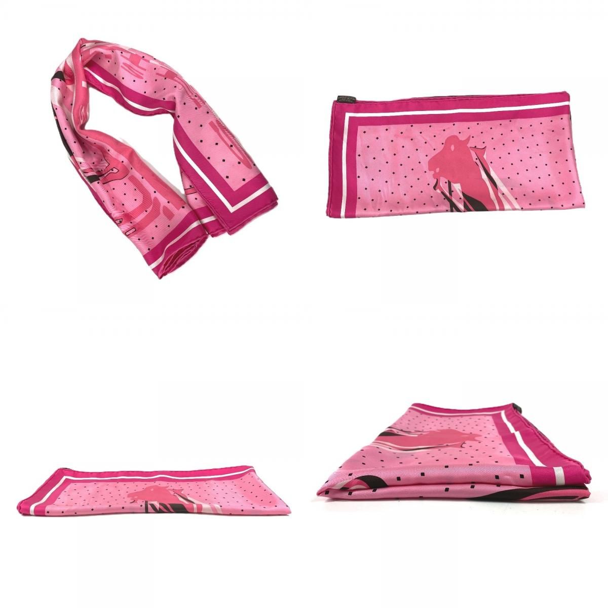 Hermes Scarf Carre 90 Silk Pink — view 8