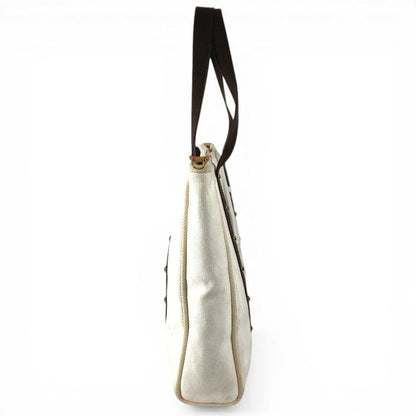 Louis Vuitton Shoulder Bag Cabas GM Canvas Ecru White — view 3