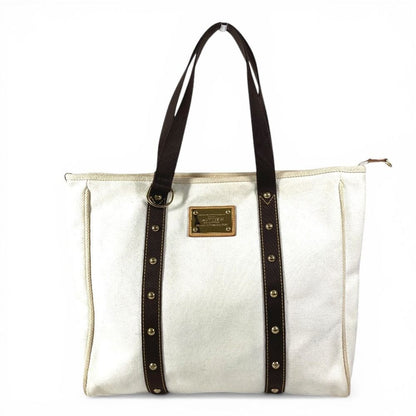 Louis Vuitton Shoulder Bag Cabas GM Canvas Ecru White