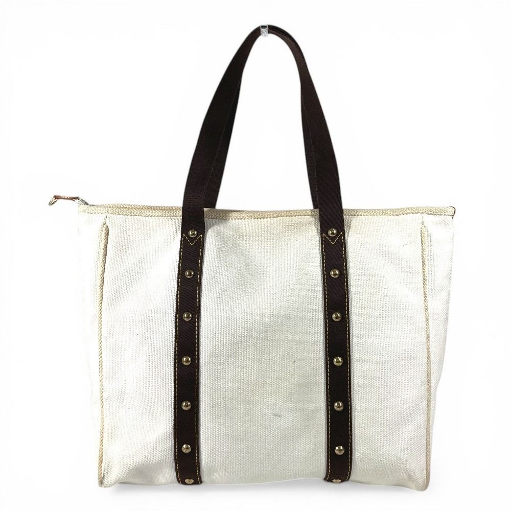 Louis Vuitton Shoulder Bag Cabas GM Canvas Ecru White — view 2