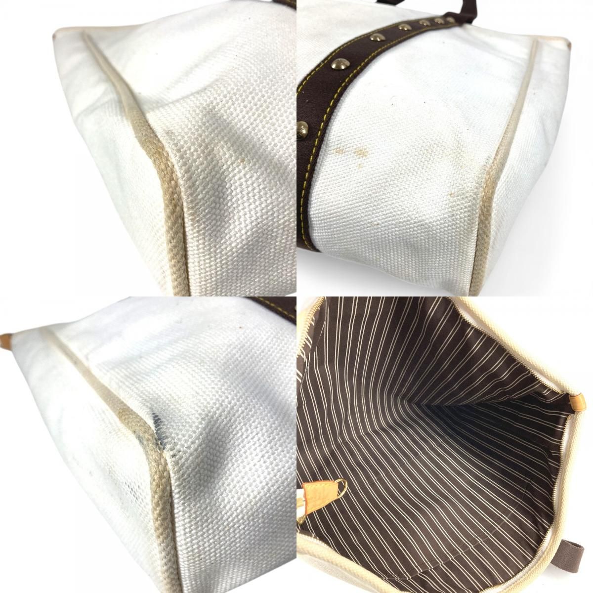 Louis Vuitton Shoulder Bag Cabas GM Canvas Ecru White — view 7