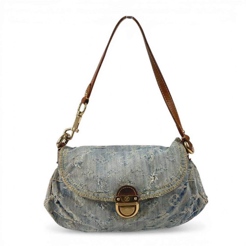 Louis Vuitton Shoulder Bag Mini Pleaty Monogram Denim Blue