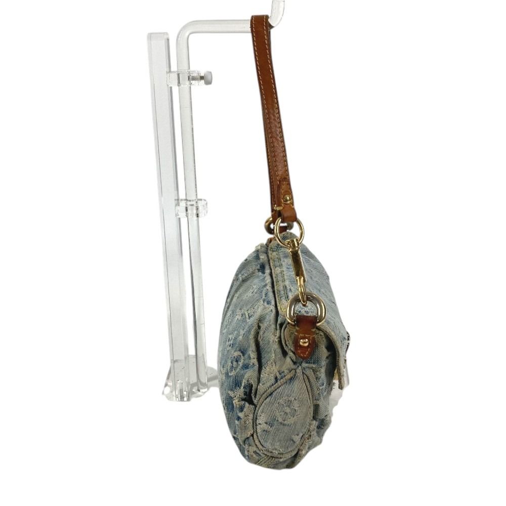 Louis Vuitton Shoulder Bag Mini Pleaty Monogram Denim Blue — view 3