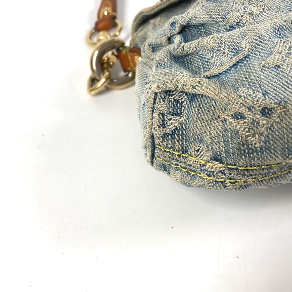Louis Vuitton Shoulder Bag Mini Pleaty Monogram Denim Blue — view 7