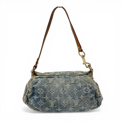 Louis Vuitton Shoulder Bag Mini Pleaty Monogram Denim Blue — view 6