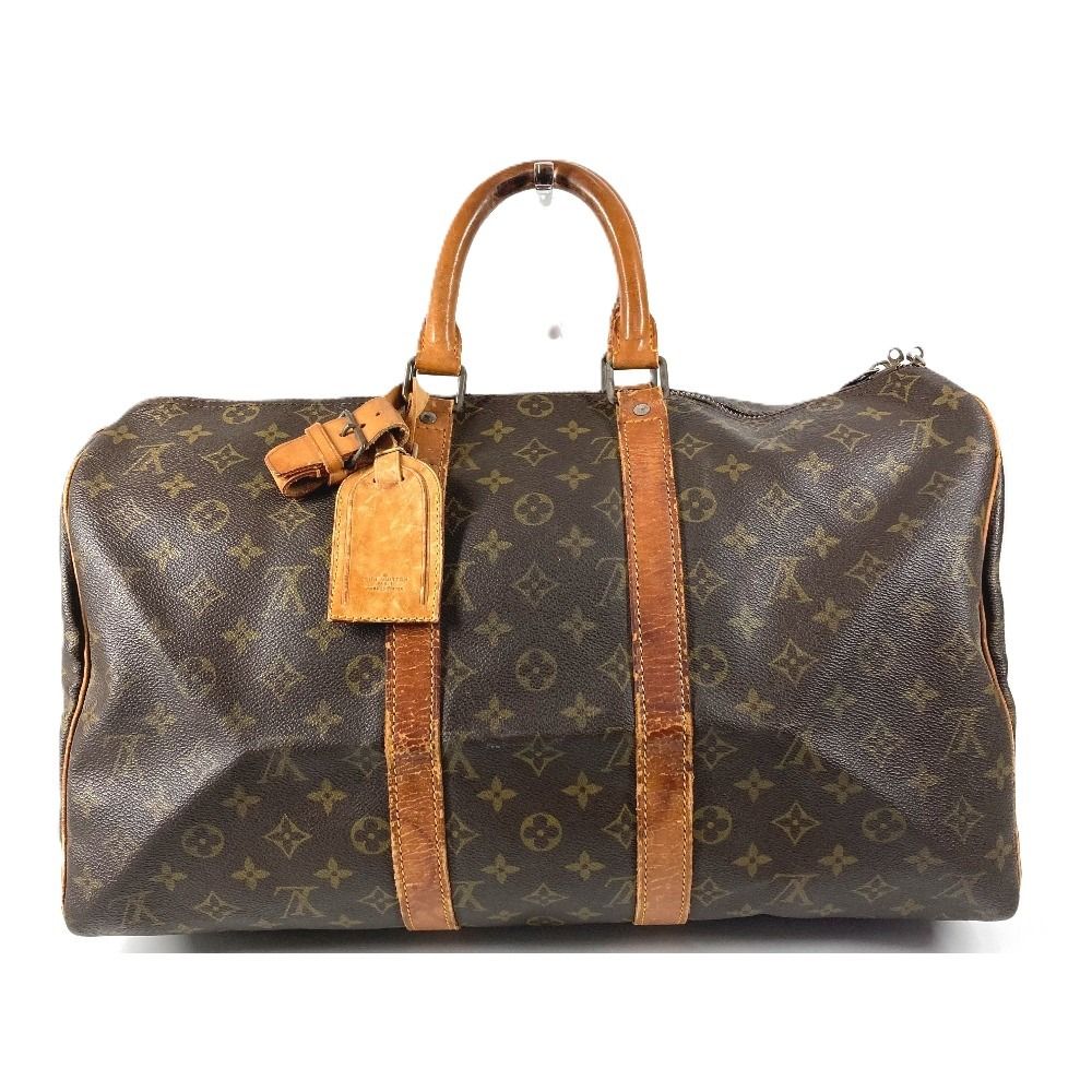 Louis Vuitton Boston Bag Keepall 45 Monogram Canvas Brown