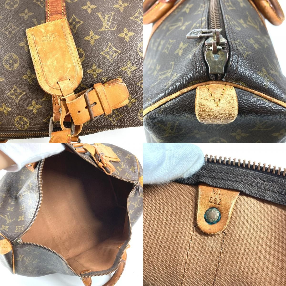 Louis Vuitton Boston Bag Keepall 45 Monogram Canvas Brown — view 8