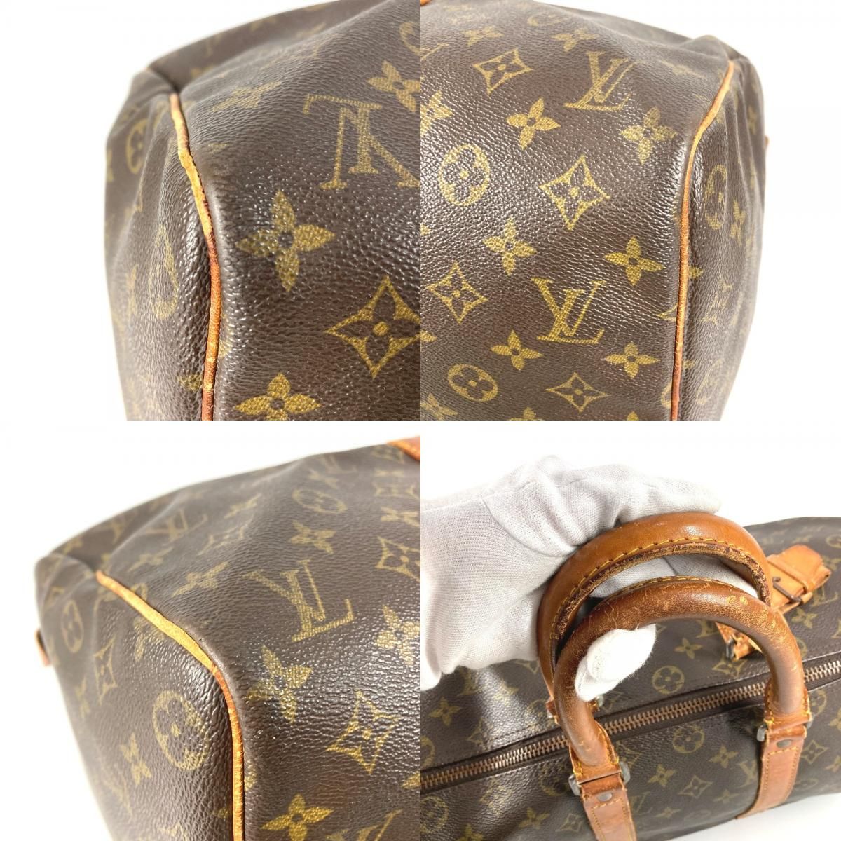 Louis Vuitton Boston Bag Keepall 45 Monogram Canvas Brown — view 7