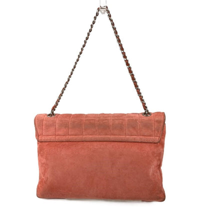 Chanel Shoulder Bag Choco Bar Suede Pink — view 6