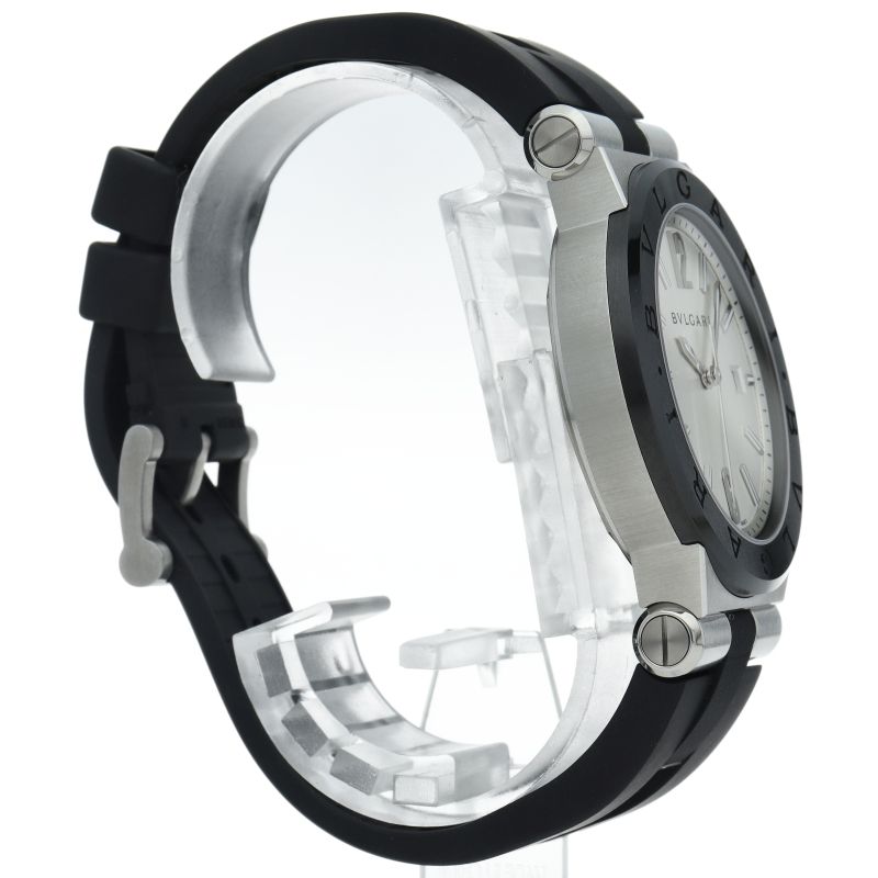 Bvlgari Bulgari Diagono Ceramic Auto Depth 42 mm Box SS Rubber — view 4