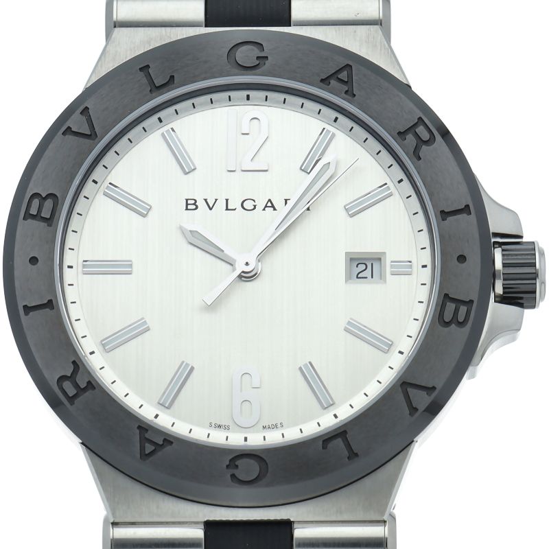 Bvlgari Bulgari Diagono Ceramic Auto Depth 42 mm Box SS Rubber