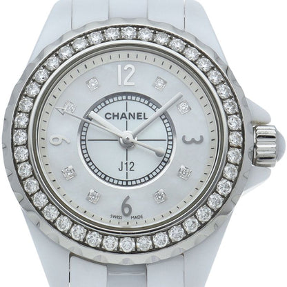 Chanel Watch 29 mm Diamond Bezel Shell 1 Piece Ceramic White