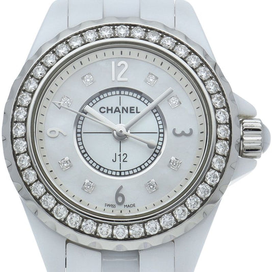 Chanel Watch 29 mm Diamond Bezel Shell 1 Piece Ceramic White