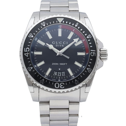 Gucci Dive Watch 136.2 Box SS Black Polished — view 2