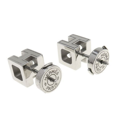 Hermes Cube Earrings Silver — view 4