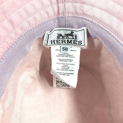Hermes Hat Red Molle Cotton Gimove Pink — view 7