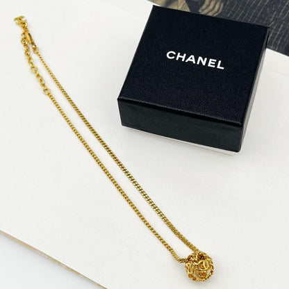 Chanel Necklace CC Logo Icon Ball Box Gold — view 2