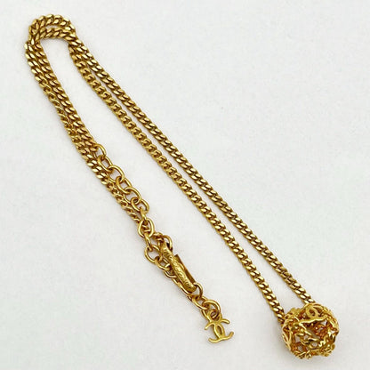 Chanel Necklace CC Logo Icon Ball Box Gold — view 5