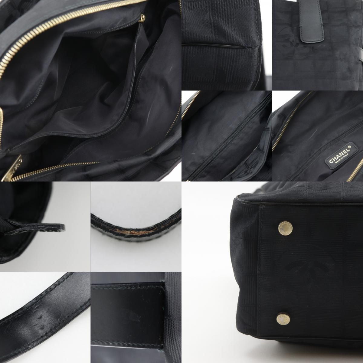 Chanel New Travel Line Tote GM Nylon Canvas Black — view 8